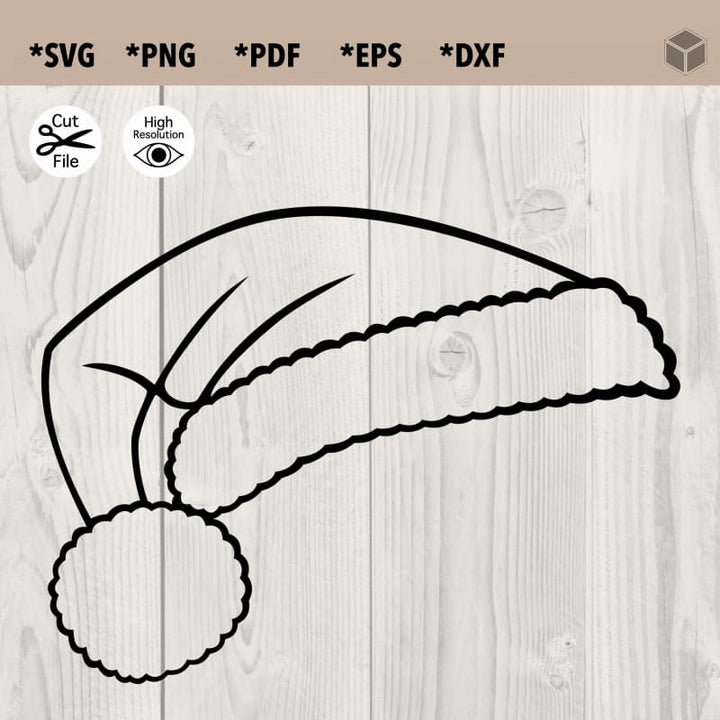 Classic Santa Hat Outline