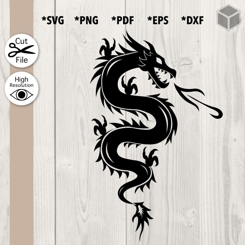 Fire Dragon Silhouette