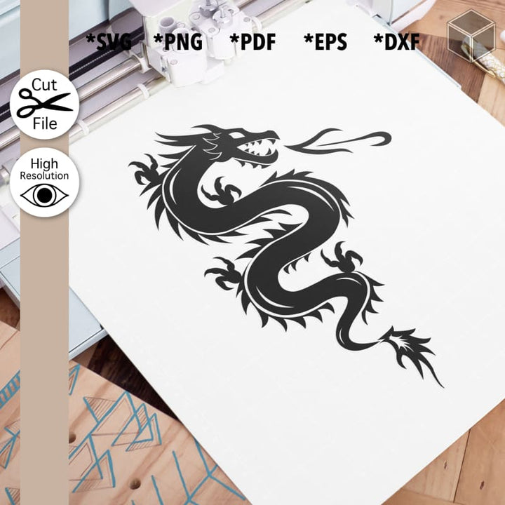 Fire Dragon Silhouette