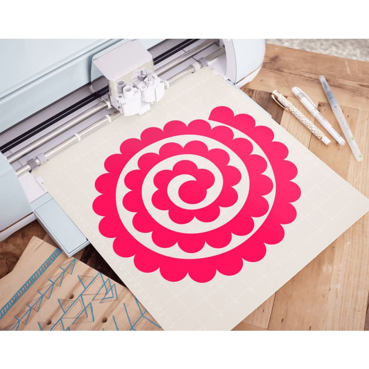 Plantillas de flores de papel enrollables