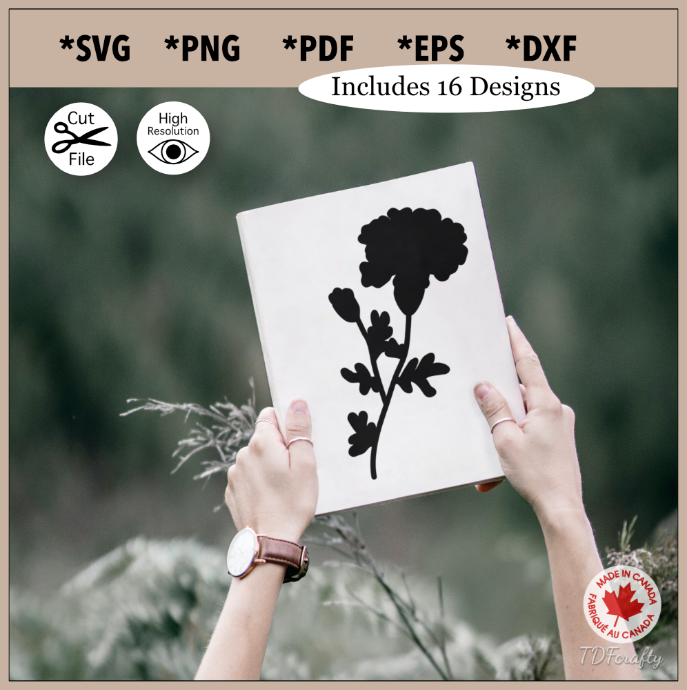 Floral Pots Silhouette Bundle