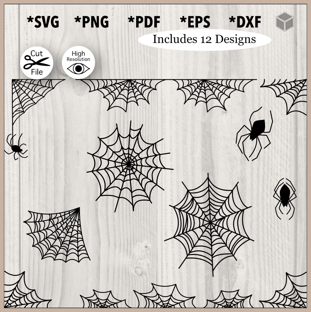 SPIDER WEB PNG Bundle Spider Web Clipart Digital Download 