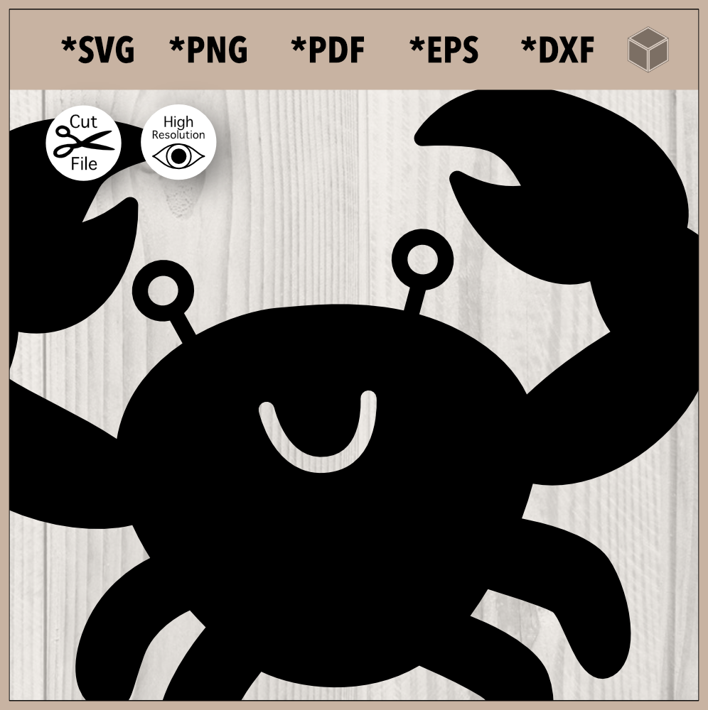 Smiling Crab Silhouette