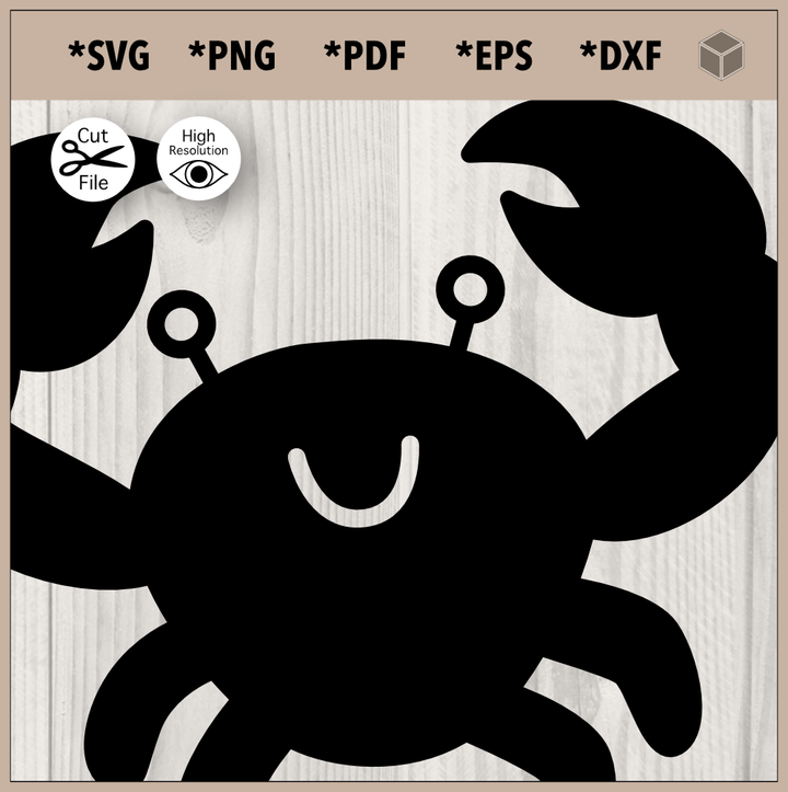 Smiling Crab Silhouette