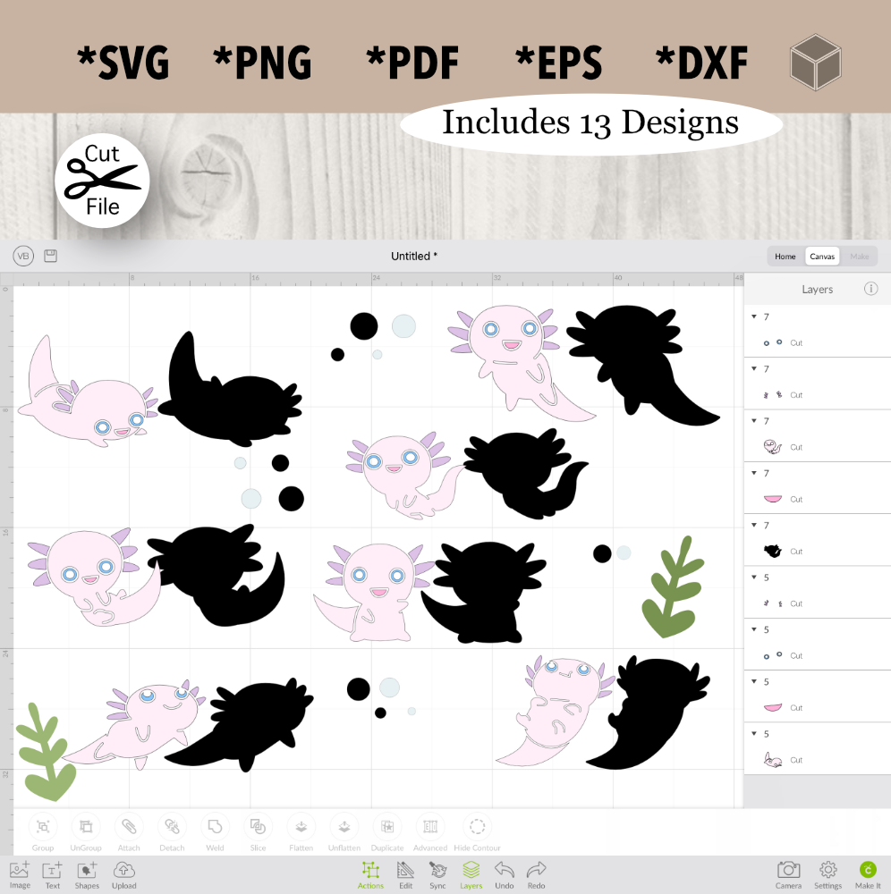 Lindo paquete de ajolote rosa