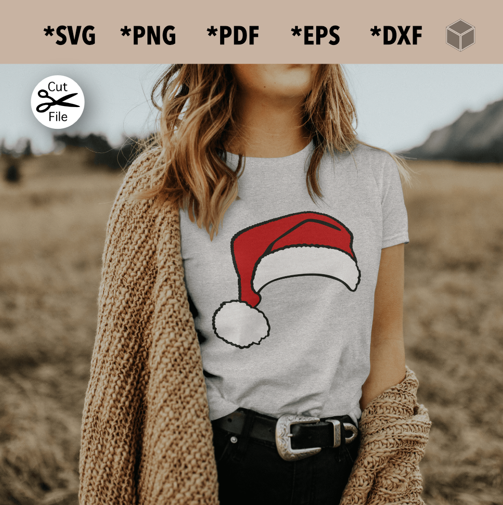 Big Pom-Pom Red Santa Hat