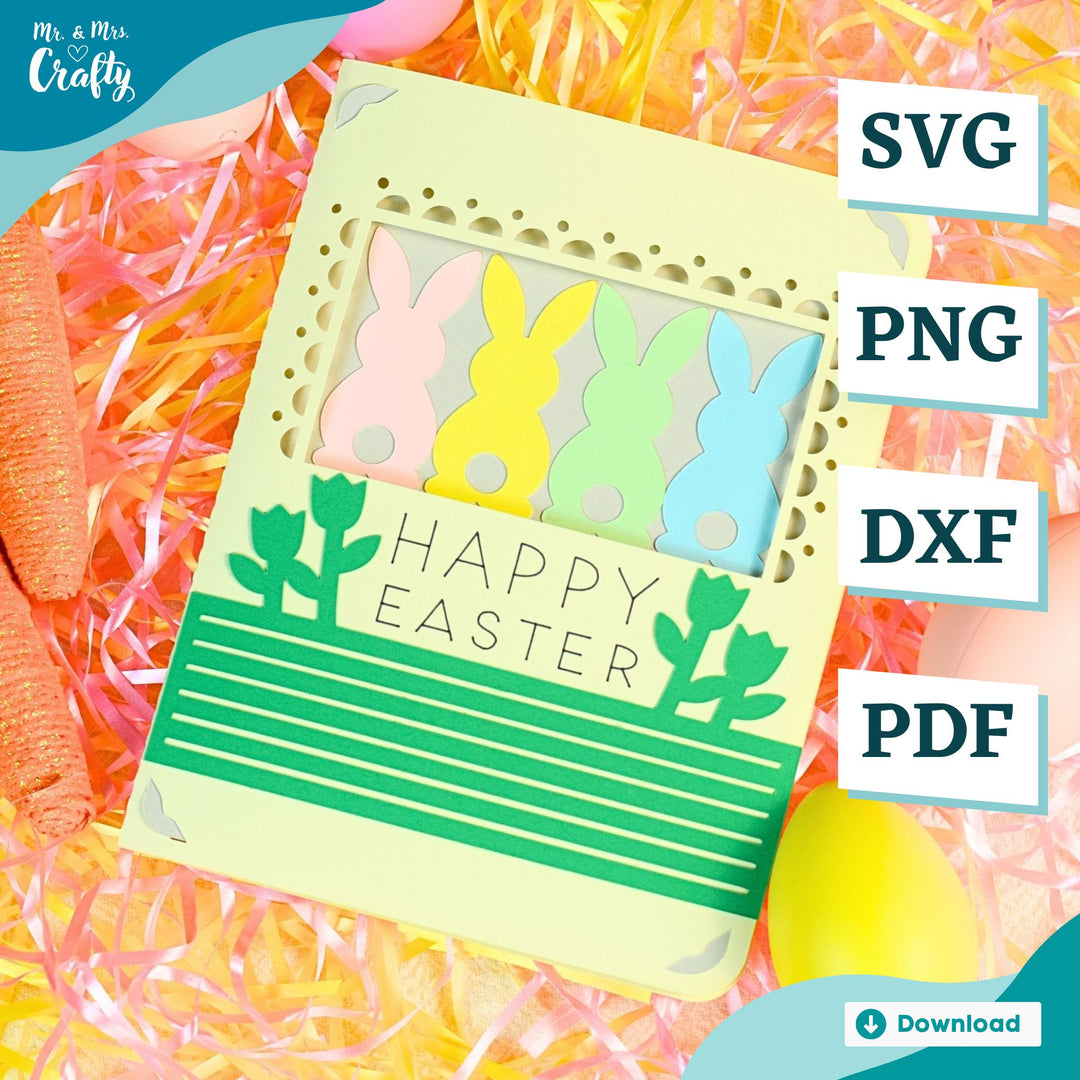 Happy Easter Bunny Garden Card