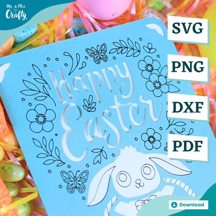 Happy Easter Bunny Basket Card