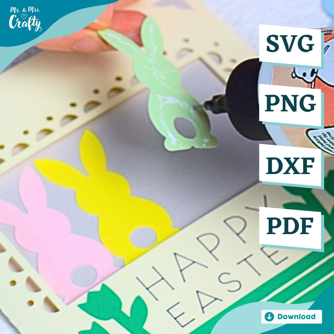 Happy Easter Bunny Garden Card