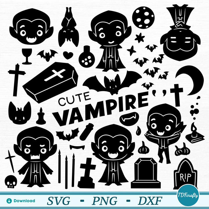 Cute Halloween Monsters Silhouette Bundle