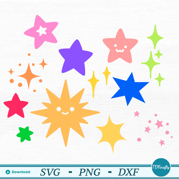 Cartoon Stars Pack Silhouette