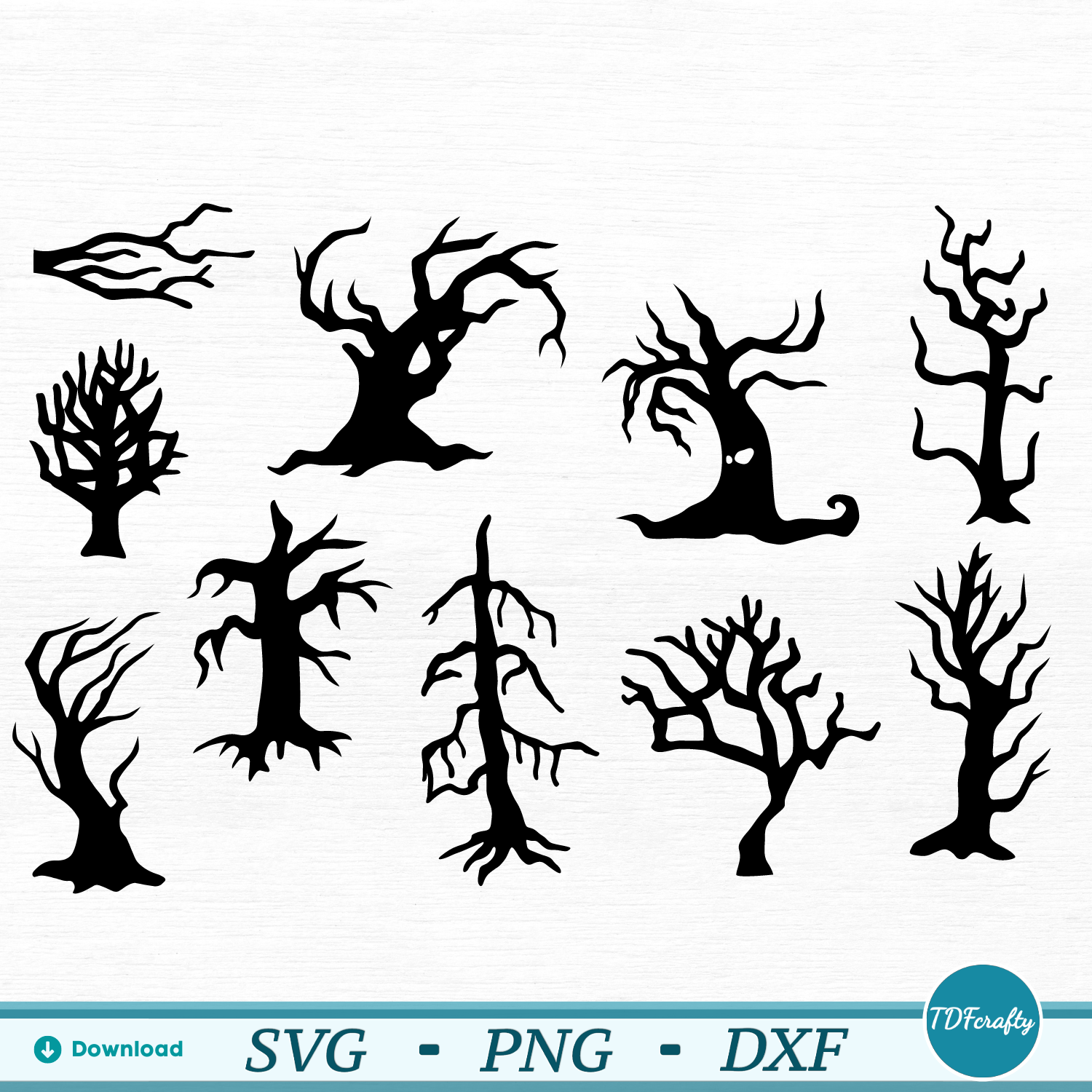 Spooky Trees SVG, DXF, PNG Files | The Digital Files – Mr. & Mrs. Crafty