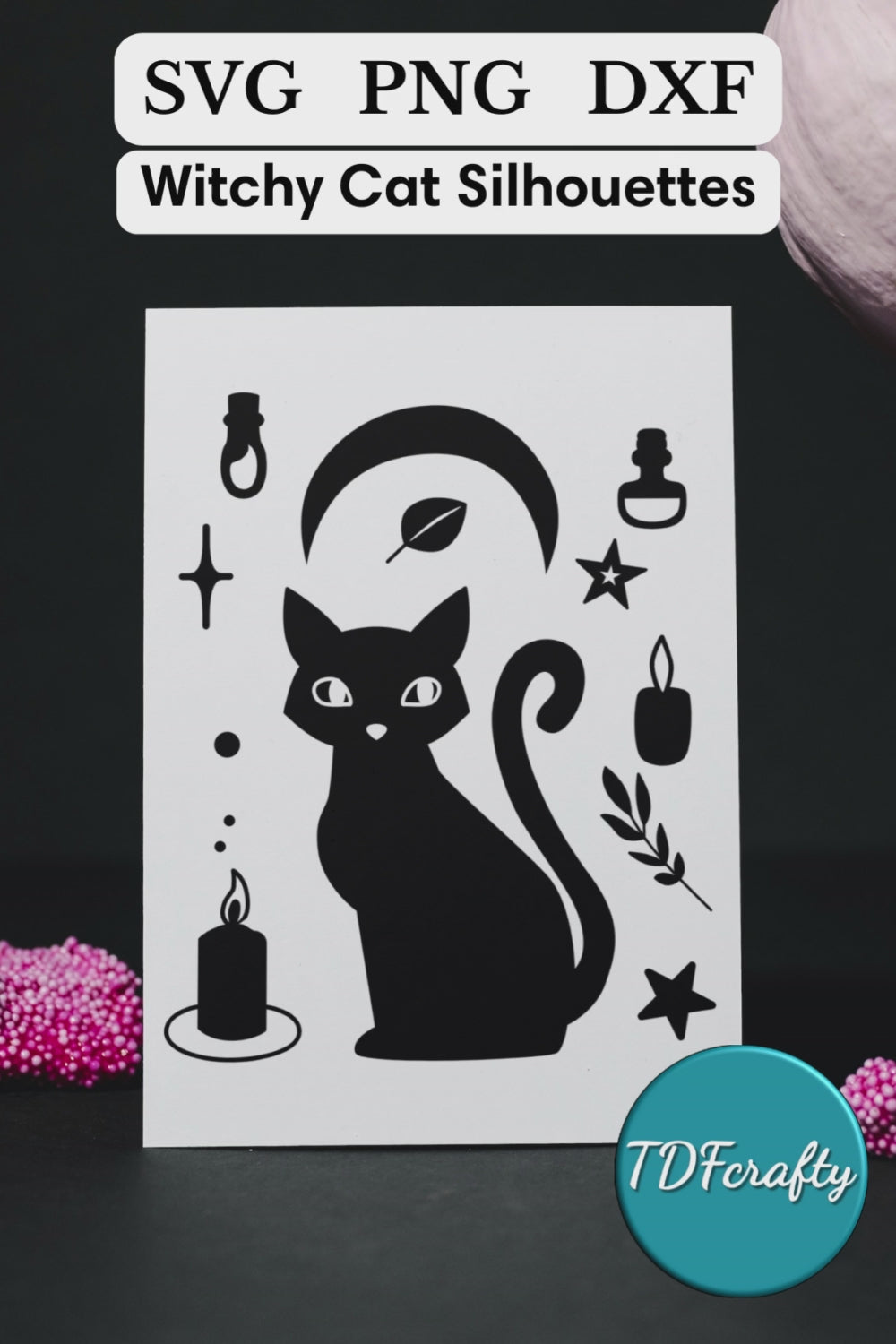 Witchy Cats Silhouette