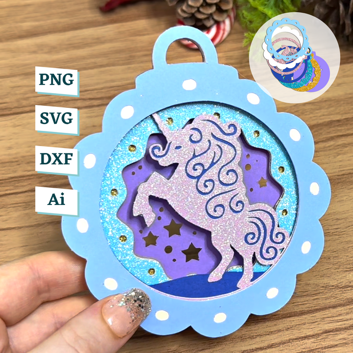 Unicorn Ornament Template