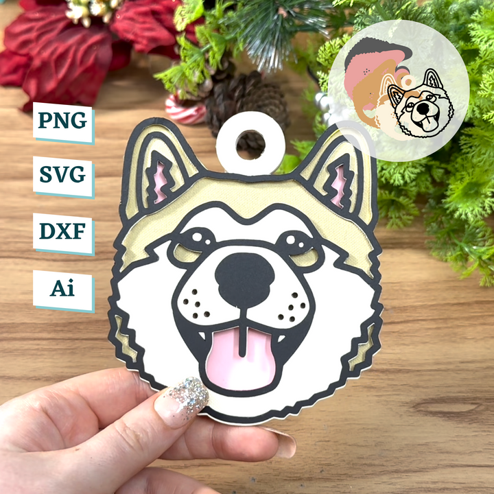 Shiba Inu Dog Ornament Template