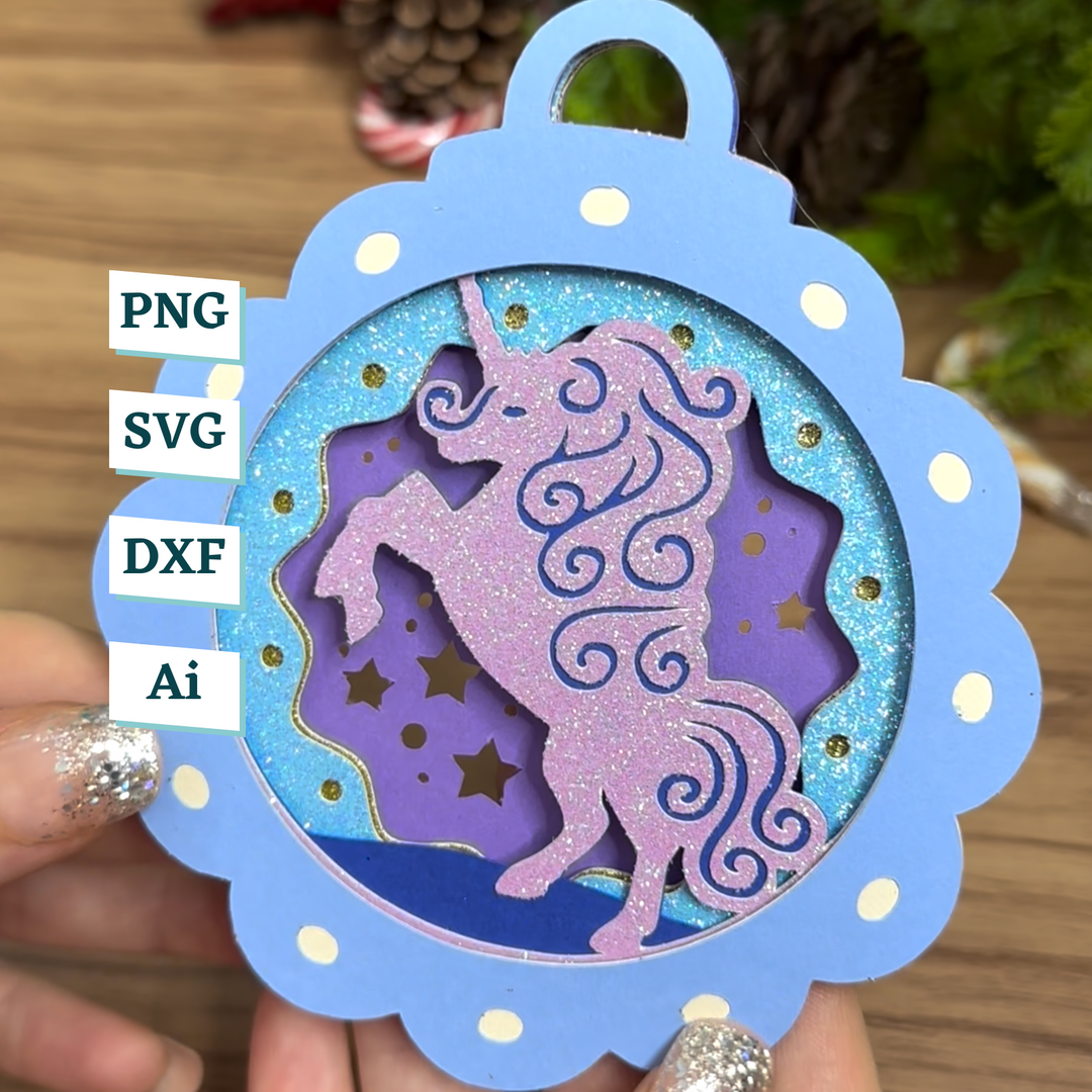 Unicorn Ornament Template