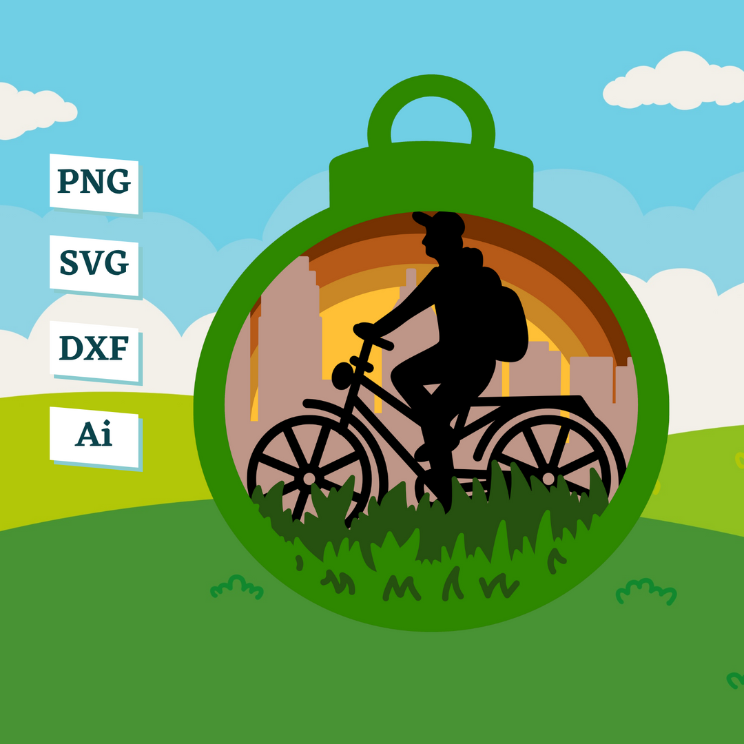 Bicycle Ride Ornament Template