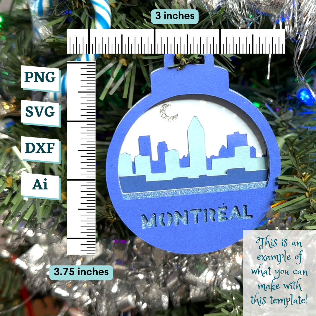 Montreal City Ornament Template