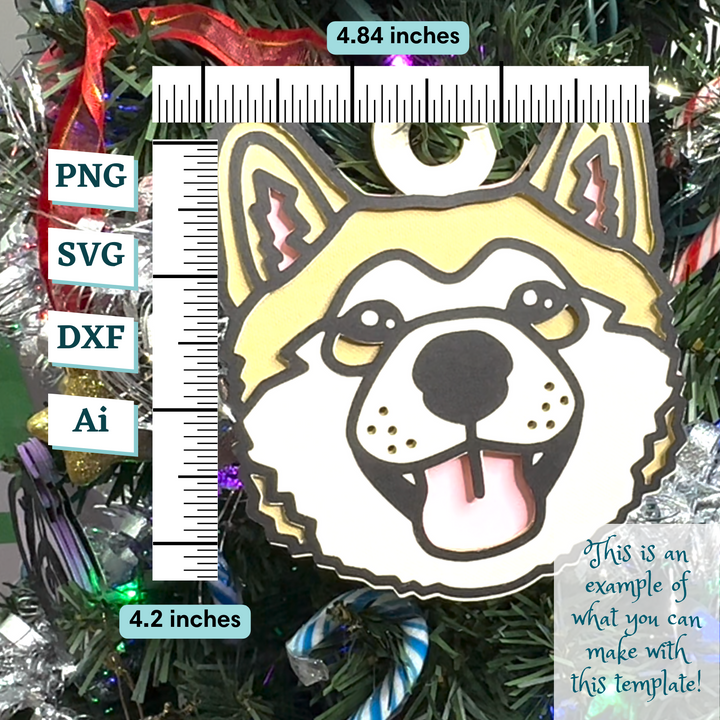 Shiba Inu Dog Ornament Template