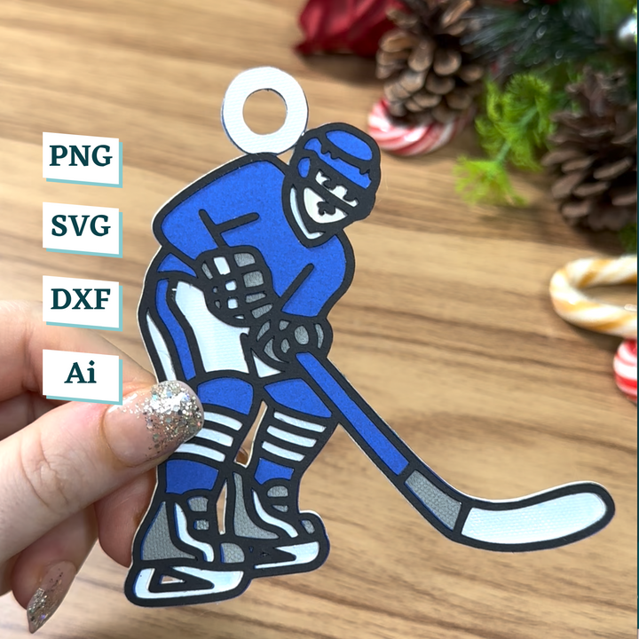 Hockey Player Ornament Template