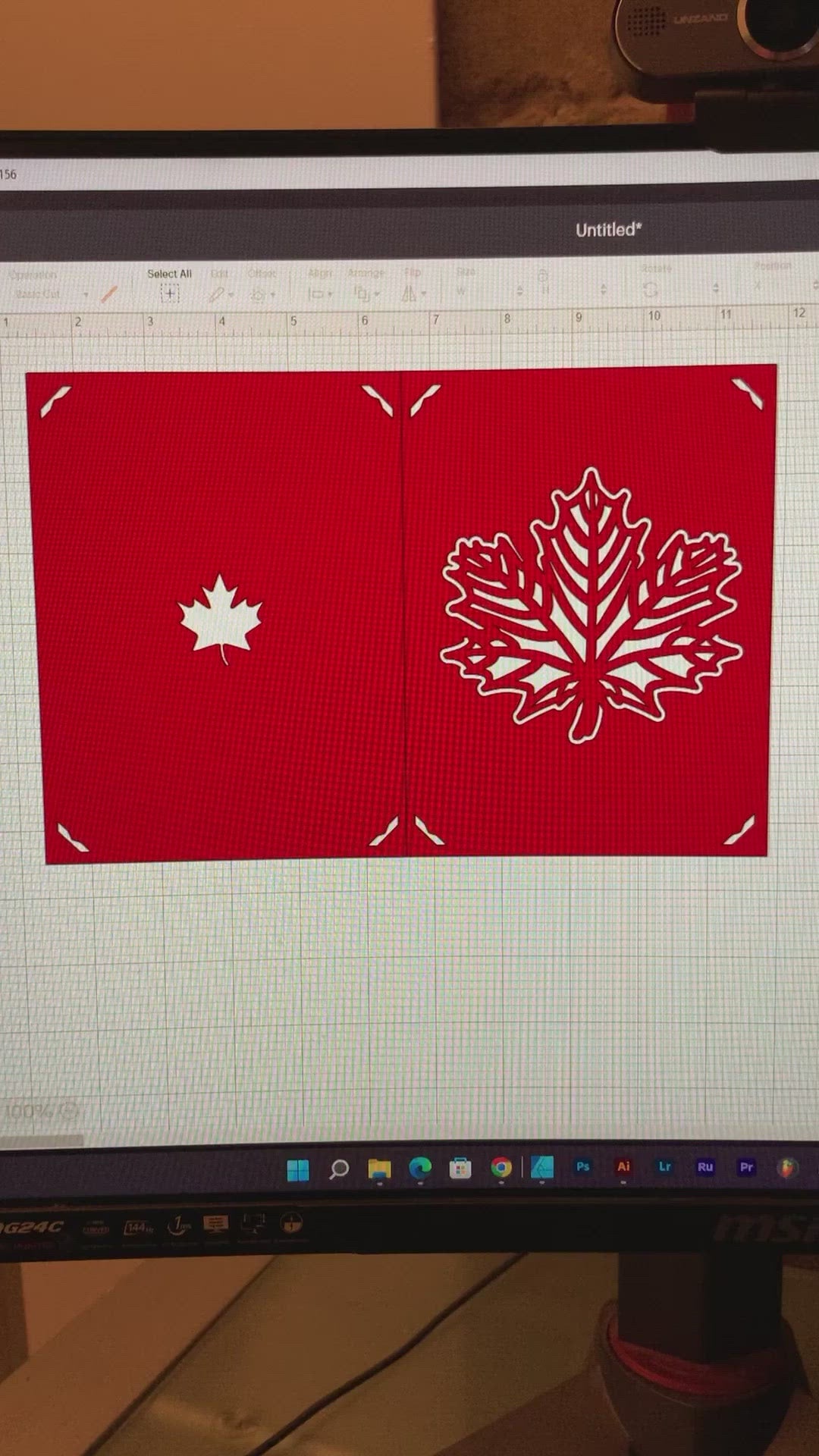 Modèle de carte de fête du Canada