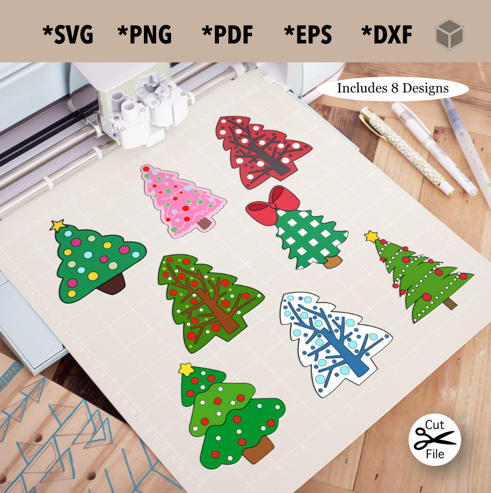 Christmas Tree Bundle of 8