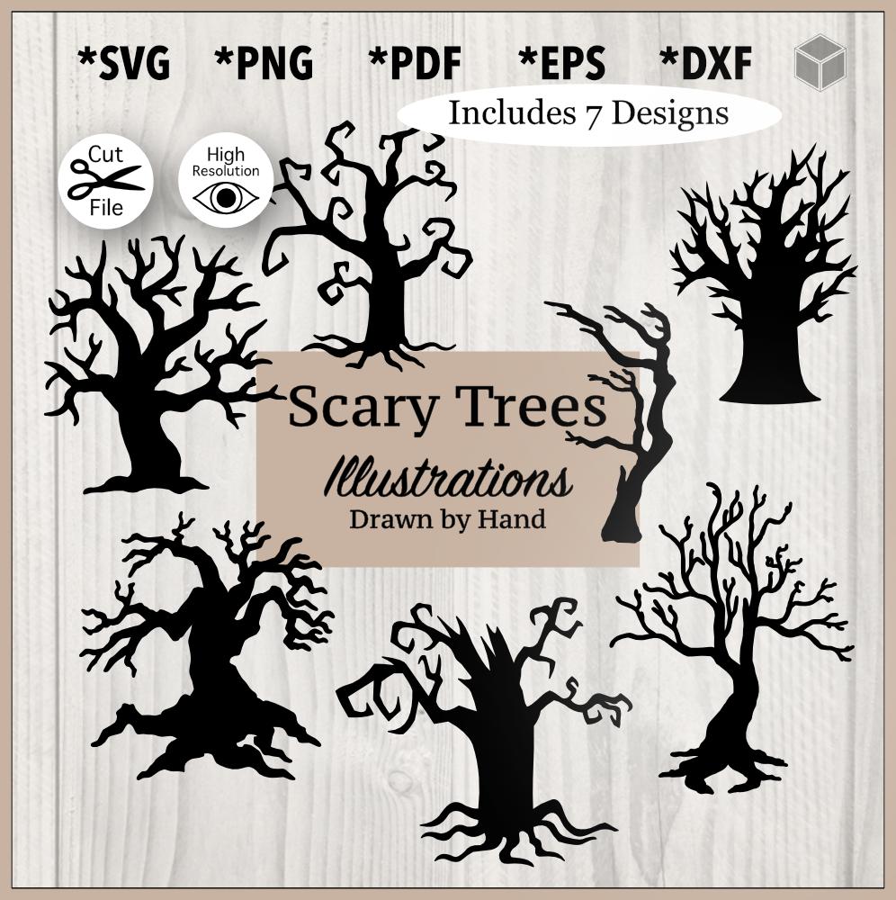 Spooky Trees Silhouette Bundle