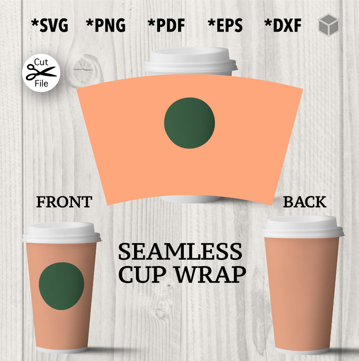 Seamless Hot Cup Wrap Template