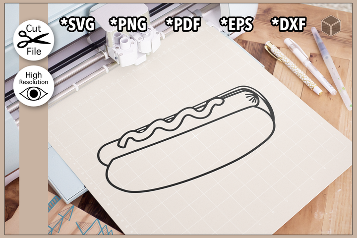 Hot Dog Outline