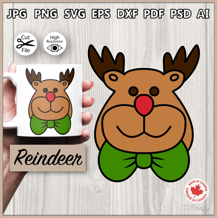 Reindeer Cartoon Face