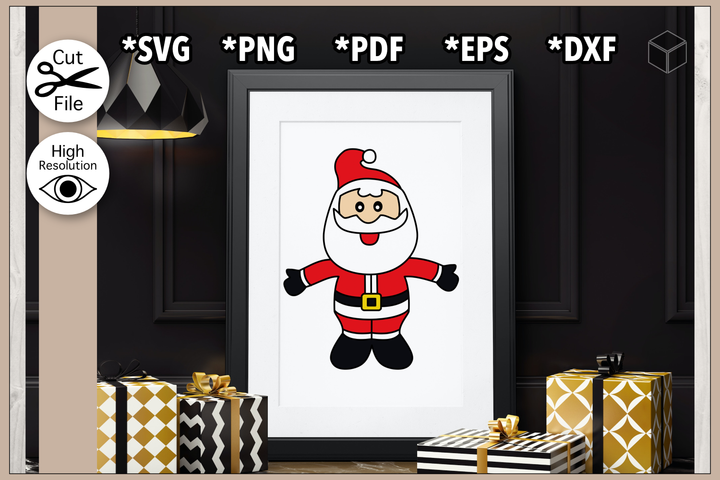 Clipart de archivo de corte SVG de Papá Noel