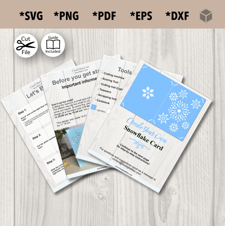 Snowflake Winter Card Template