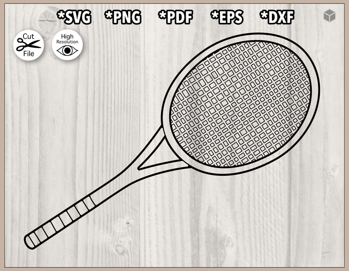 Tennis Racket Outline