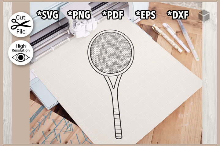 Tennis Racket Outline