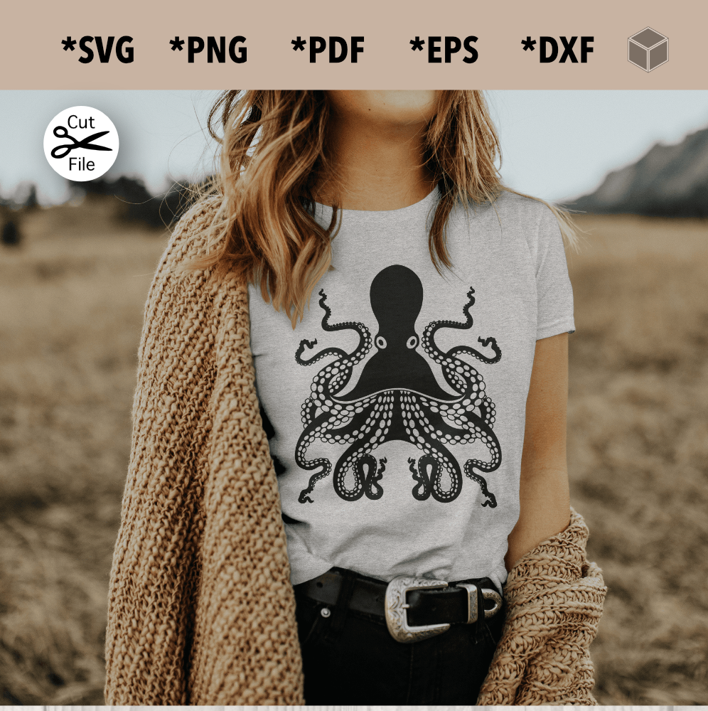 Detailed Octopus Silhouette