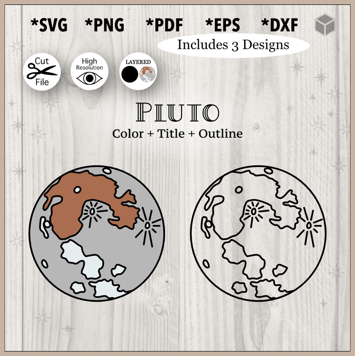 Pluto Color and Outline Set