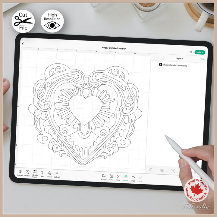 Hyper Detailed Heart svg, dxf, eps, psd, ai, jpg, pdf, png. Fantasy Magic Ice Heart Cut File Valentine’s Day Design, Water Waves Crystal Love, Melting Romantic Vector