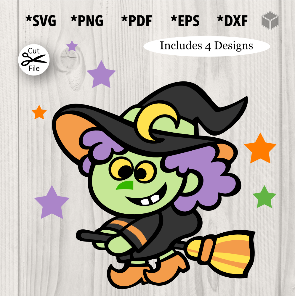 Cute Cartoon Witch