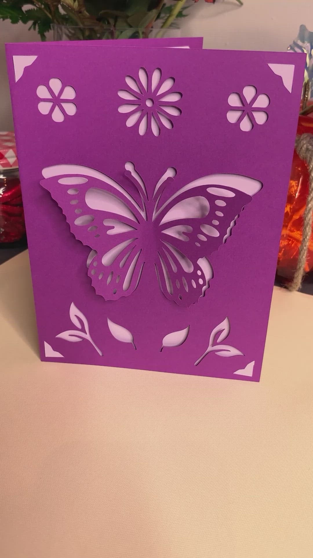 Plantilla de tarjeta de mariposa