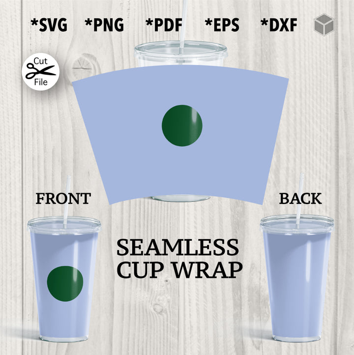 Perfect Cup Wrap Template for 24 oz Cold Cup