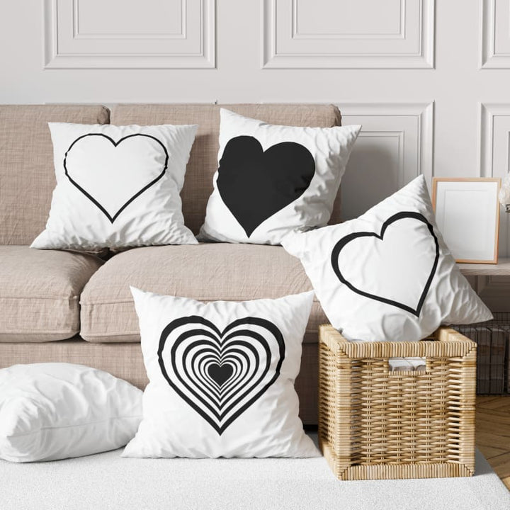 Black Hearts Set of 4