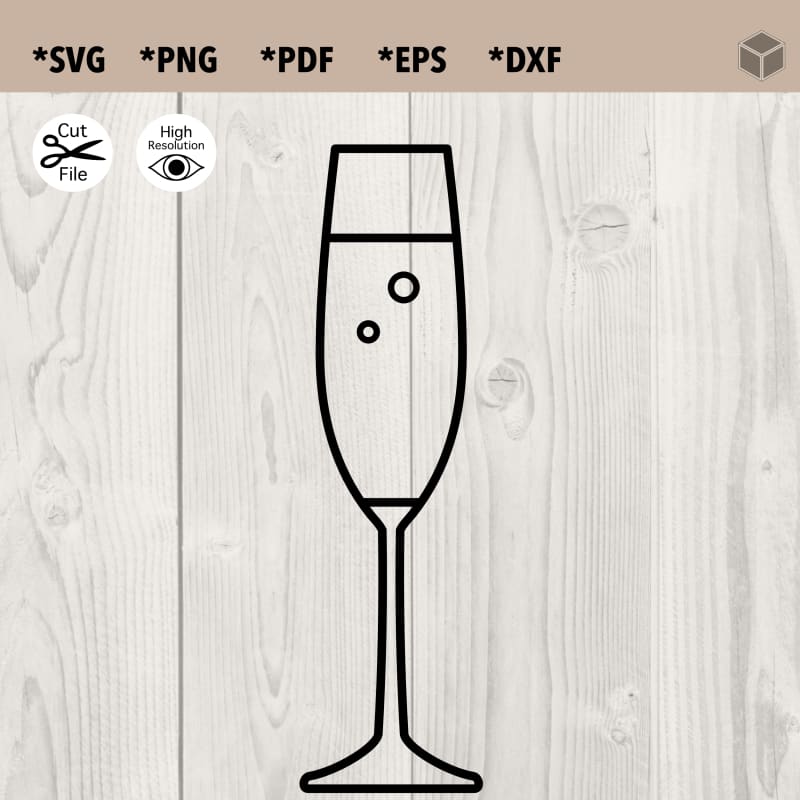Champagne Glass Outline