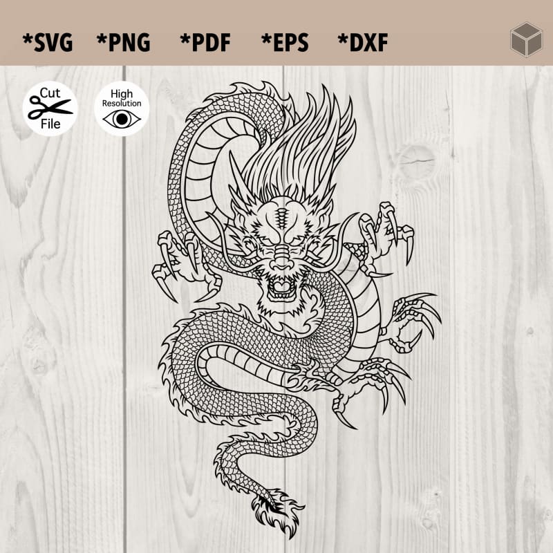 Contour de dragon chinois