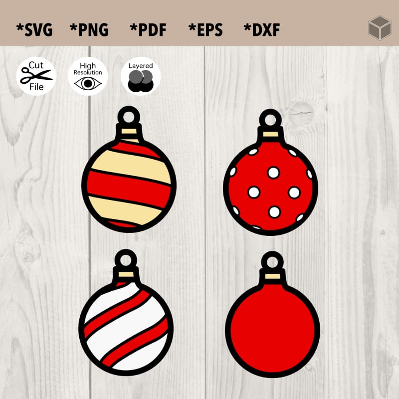 Christmas Ornaments Set of 4