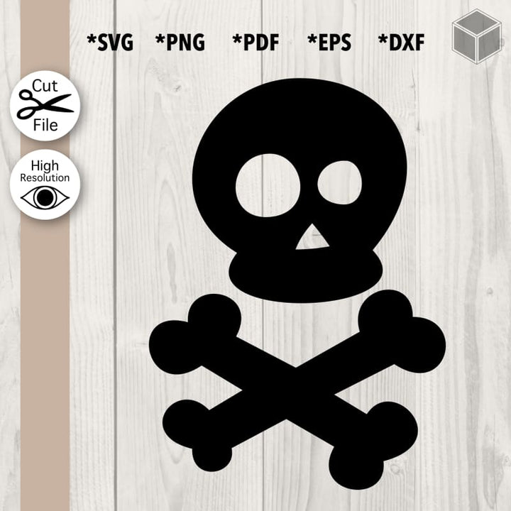 Cute Skull & Bones Silhouette