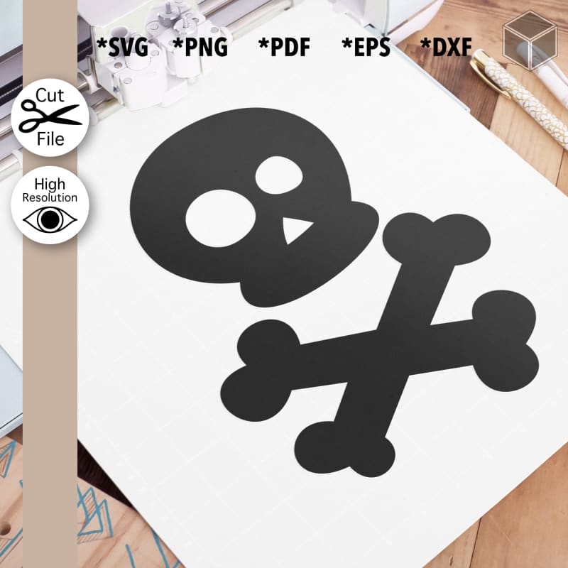 Cute Skull & Bones Silhouette