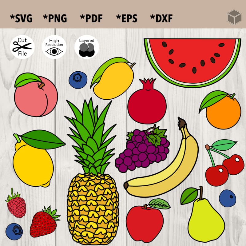 Paquete de frutas - 17 diseños