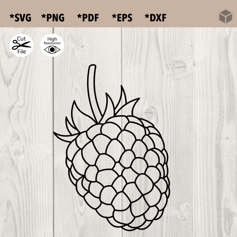 Raspberry Outline SVG File | The Digital Files – TDFcrafty