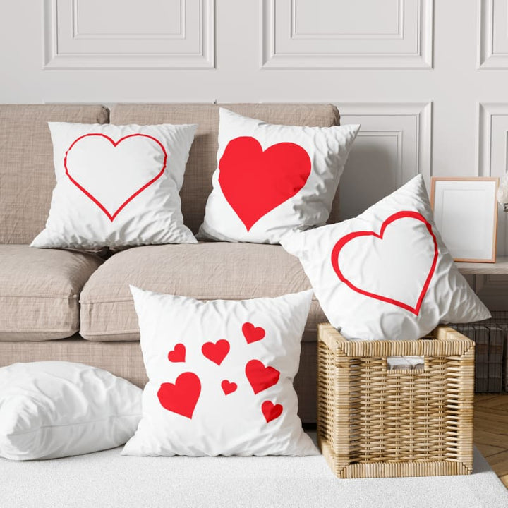 Red Hearts Set of 4