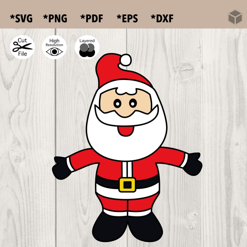 Père Noël SVG coupe fichier Clipart